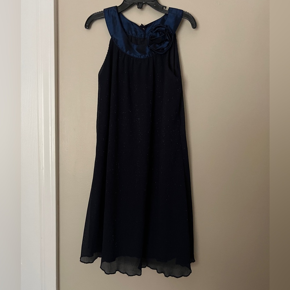 Zunie sleeveless dark blue summer dress for girl size 7